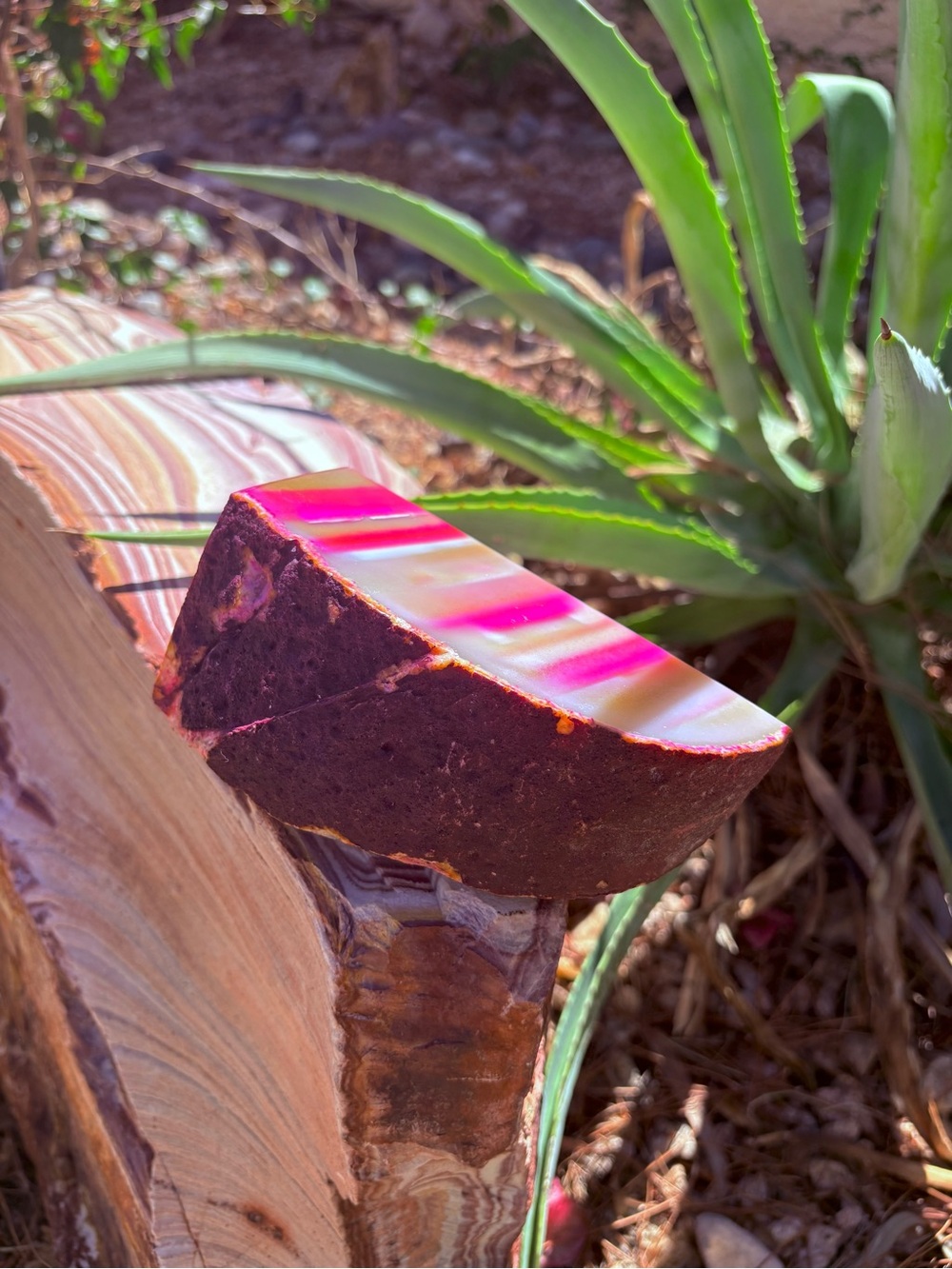 Pink Agate Slice ππβ¨π« - Picture 4 of 5
